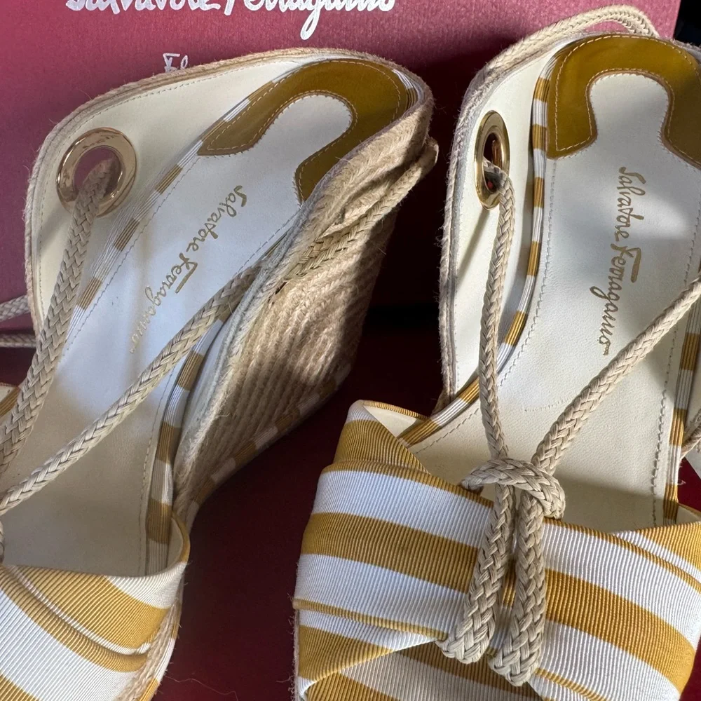 Ferragamo Espadrilles Wedge Sandals - Picture 8 of 12